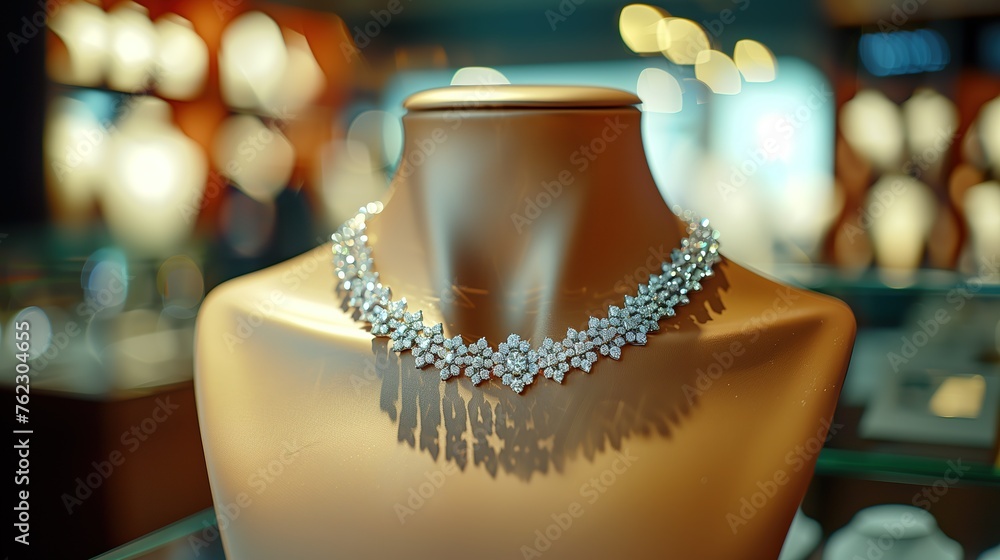 beauty, people and jewelry concept - beautiful young woman wearing shiny diamond pendant beauty, people and jewelry concept - beautiful young woman wearing shiny diamond pendant