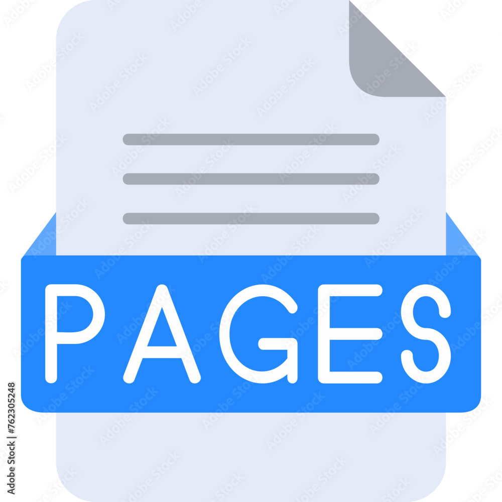 PAGES File Format Vector Icon Design PAGES File Format Vector Icon Design
