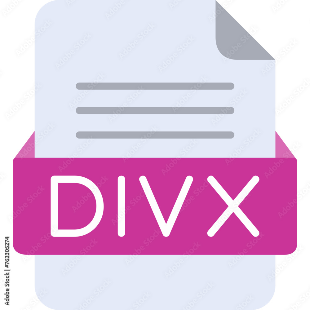 DIVX File Format Vector Icon Design DIVX File Format Vector Icon Design