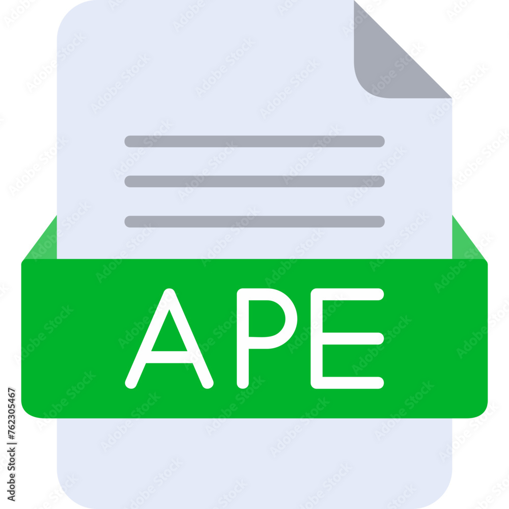 APE File Format Vector Icon Design APE File Format Vector Icon Design