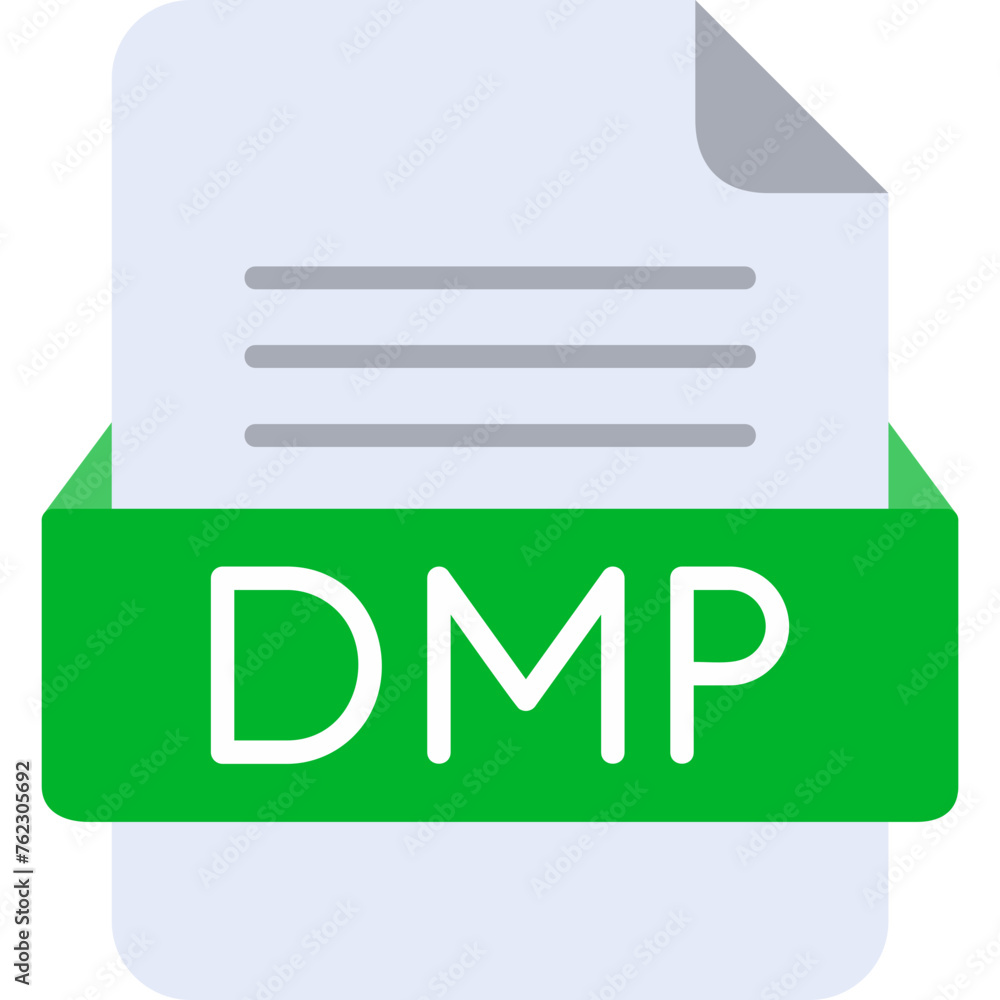 DMP File Format Vector Icon Design DMP File Format Vector Icon Design