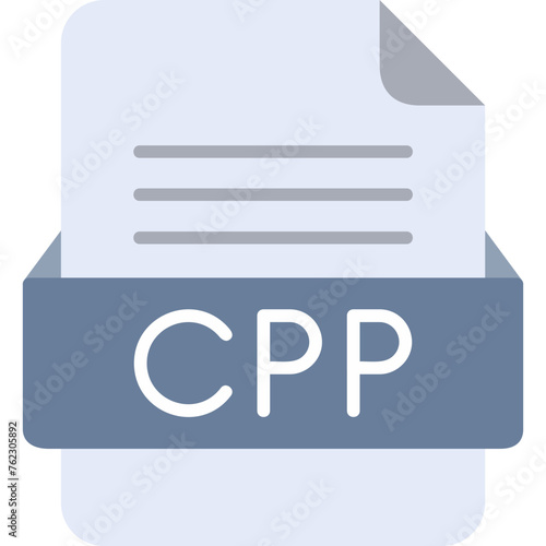 CPP File Format Vector Icon Design photo