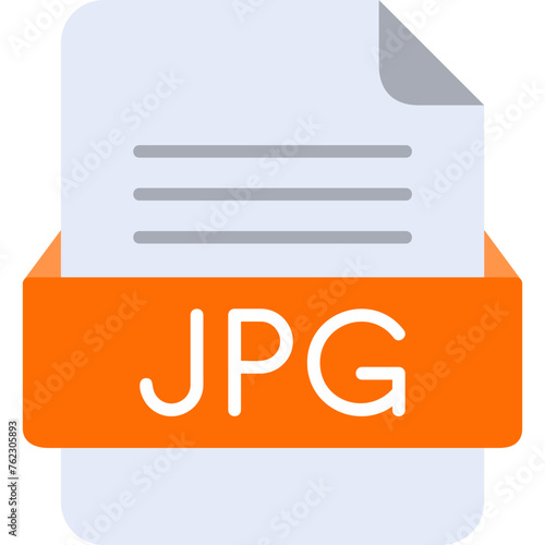 JPG File Format Vector Icon Design