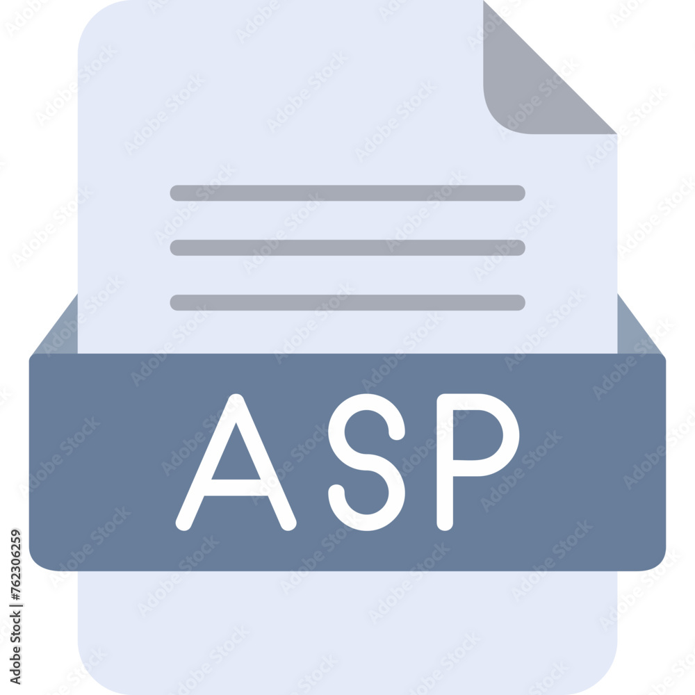 ASP File Format Vector Icon Design ASP File Format Vector Icon Design