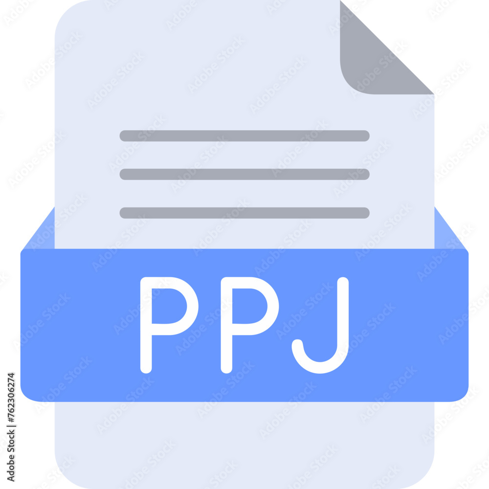 PPJ File Format Vector Icon Design PPJ File Format Vector Icon Design