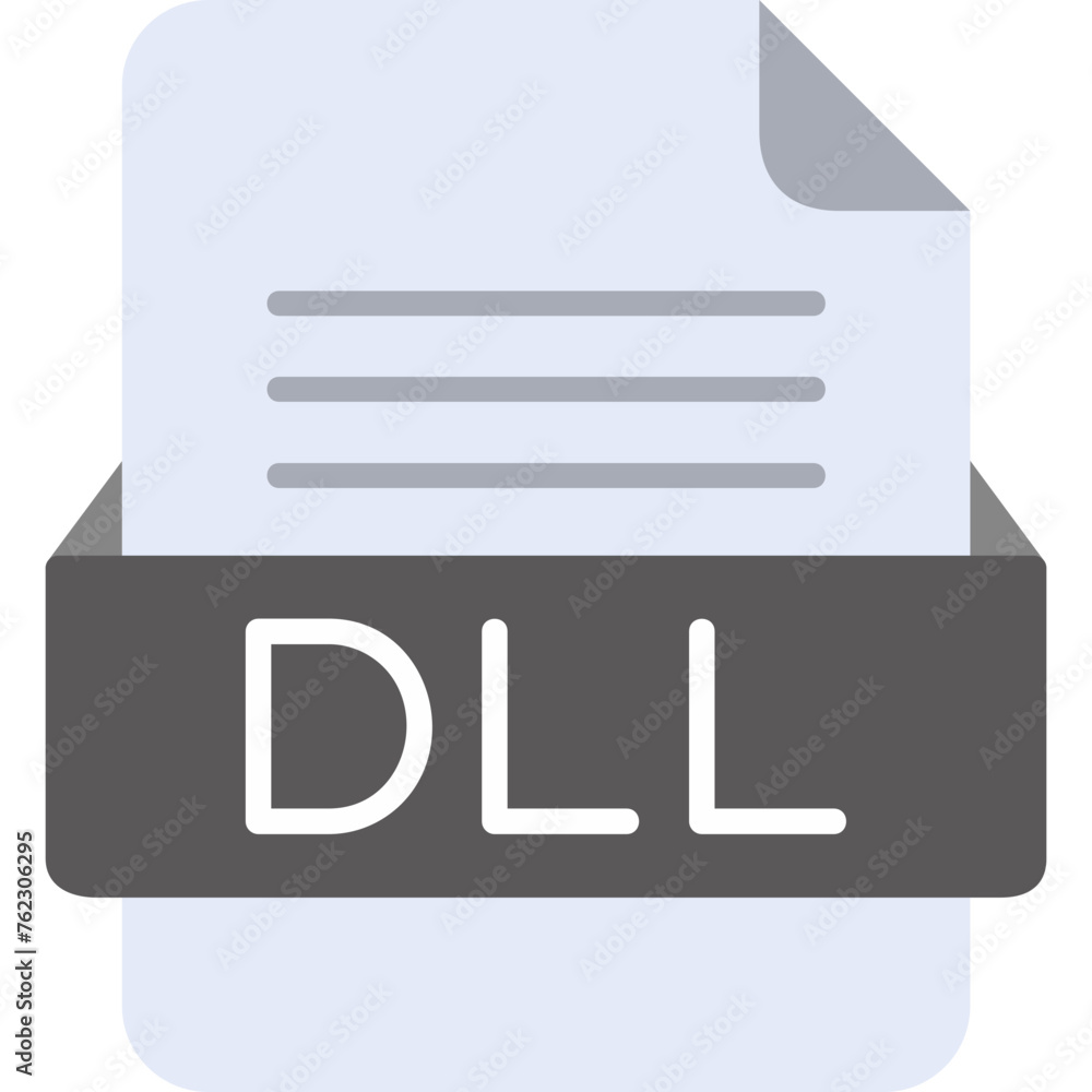 DLL File Format Vector Icon Design DLL File Format Vector Icon Design