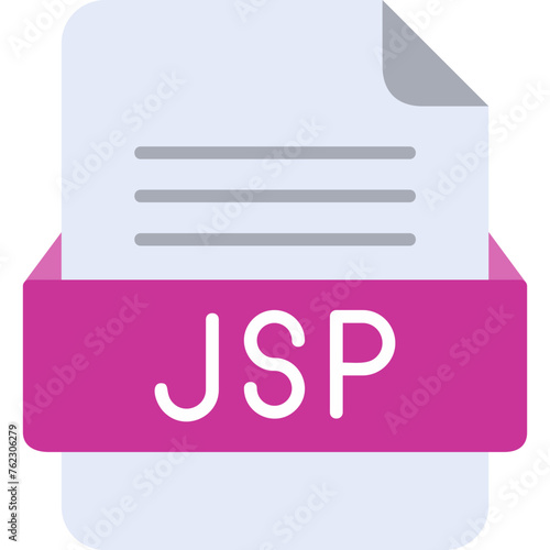 JSP File Format Vector Icon Design photo