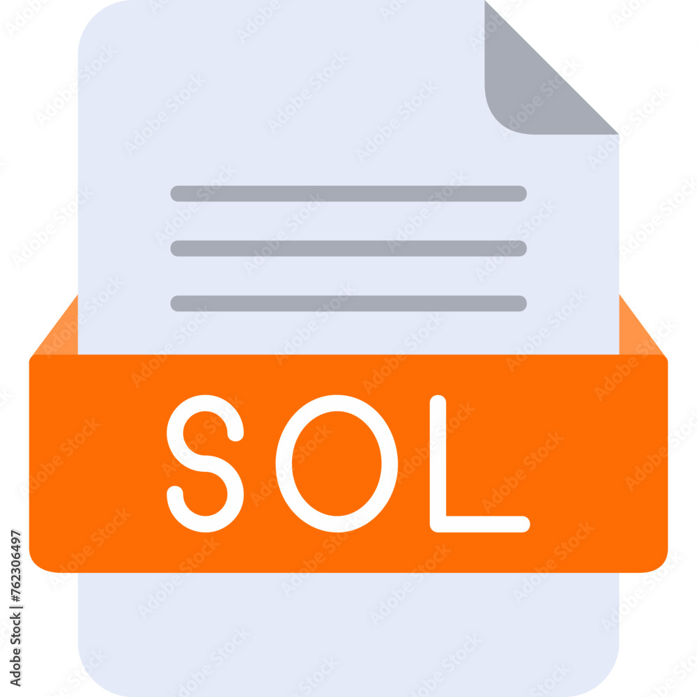 SOL File Format Vector Icon Design SOL File Format Vector Icon Design