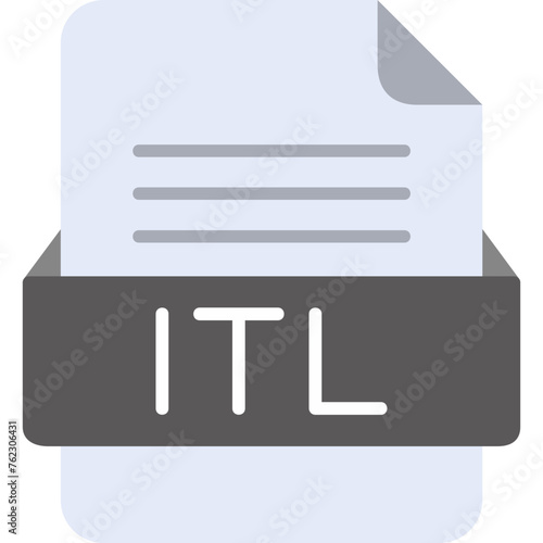 ITL File Format Vector Icon Design photo
