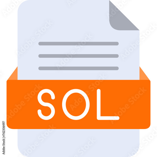 SOL File Format Vector Icon Design