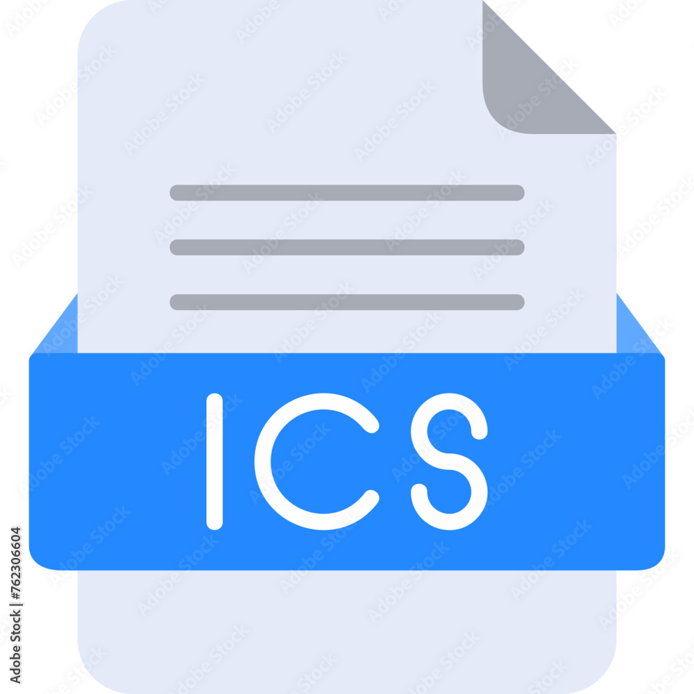 ICS File Format Vector Icon Design ICS File Format Vector Icon Design