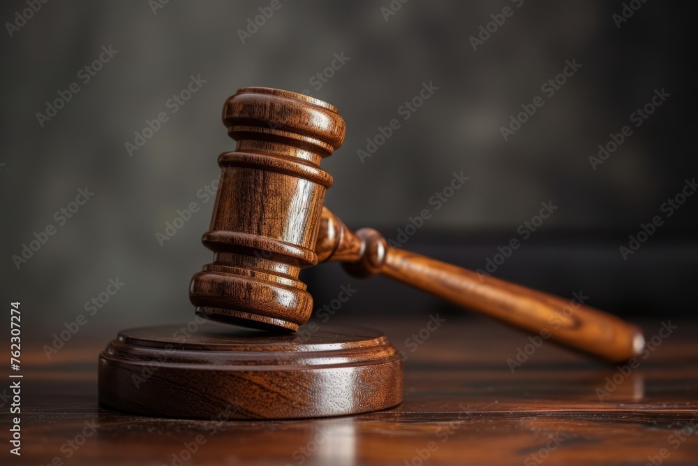 Court of Justice and law trial, courtroom attastor talking to magistrate, supreme Federal Court Judge Starts Civil Case Hearing