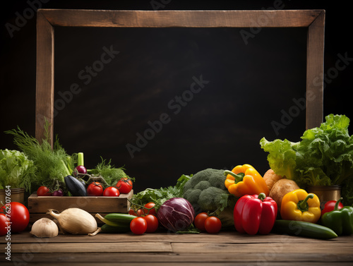 Regional organic shop, farmers market, vegetarian, vegan food background.