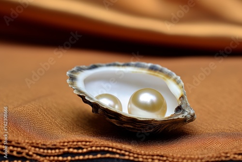Shell embracing a precious pearl symbol of natural beauty and tranquility in nature