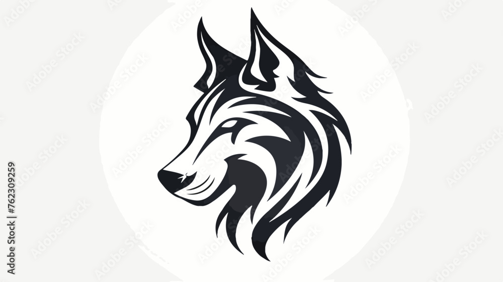 Wolf Symbol Logo. Tattoo Design Vector Illustration