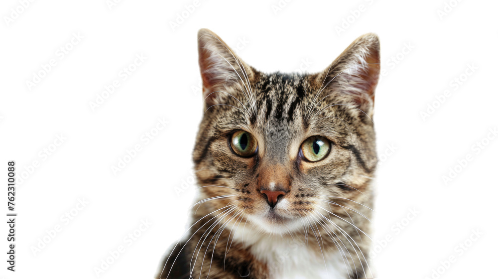 Cute funny cat. PNG file of isolated cutout object on transparent background.