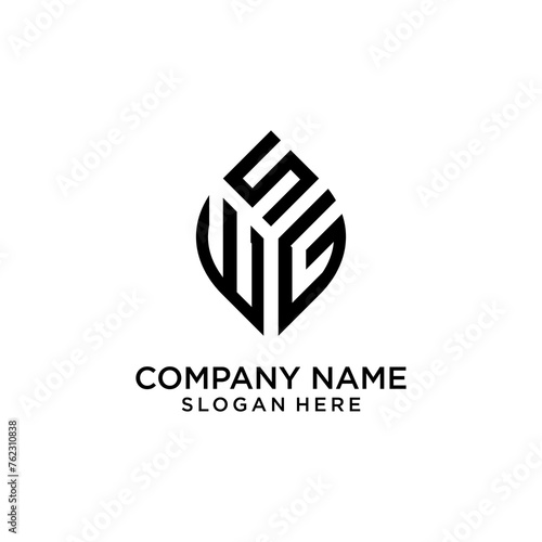 INITIAL SWG MODERN SIMPLE LOGO DESIGN