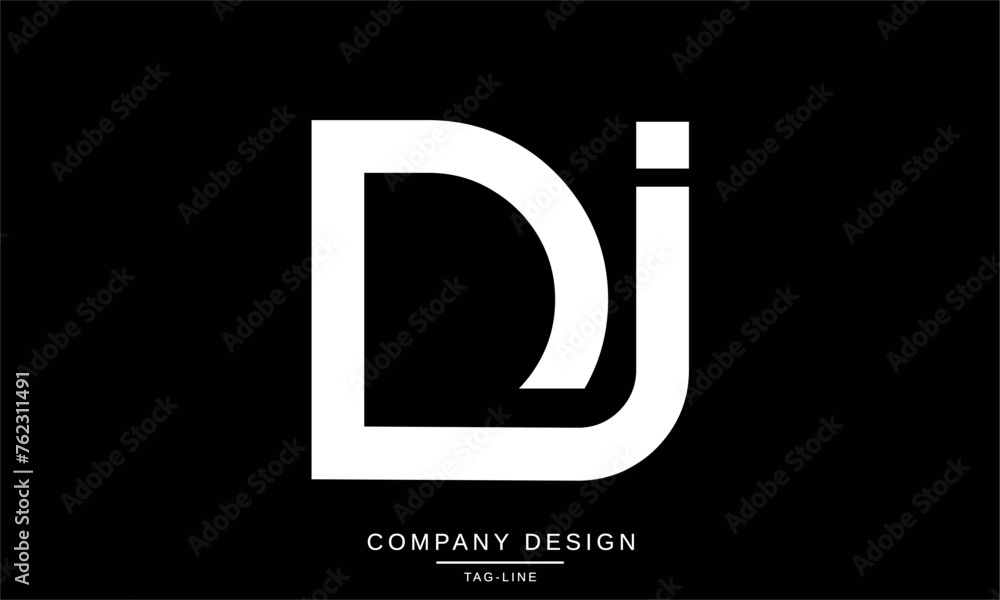 DJ, JD Abstract Letters Logo Monogram Design Icon Vector DJ, JD Abstract Letters Logo Monogram Design Icon Vector