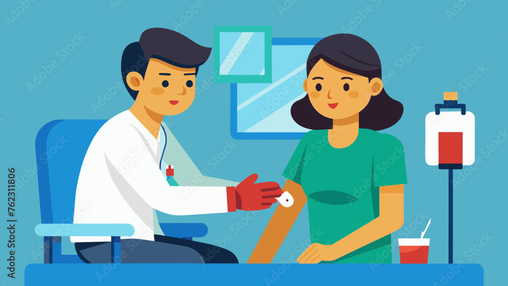 A skilled phlebotomist gently drawing from a patients arm a vital step in detecting and treating critical conditions. A skilled phlebotomist gently drawing from a patients arm a vital step in detecting and treating critical conditions.