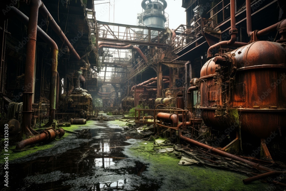 Sustainable Recycling factory day. Trash pile. Generate Ai Sustainable Recycling factory day. Trash pile. Generate Ai