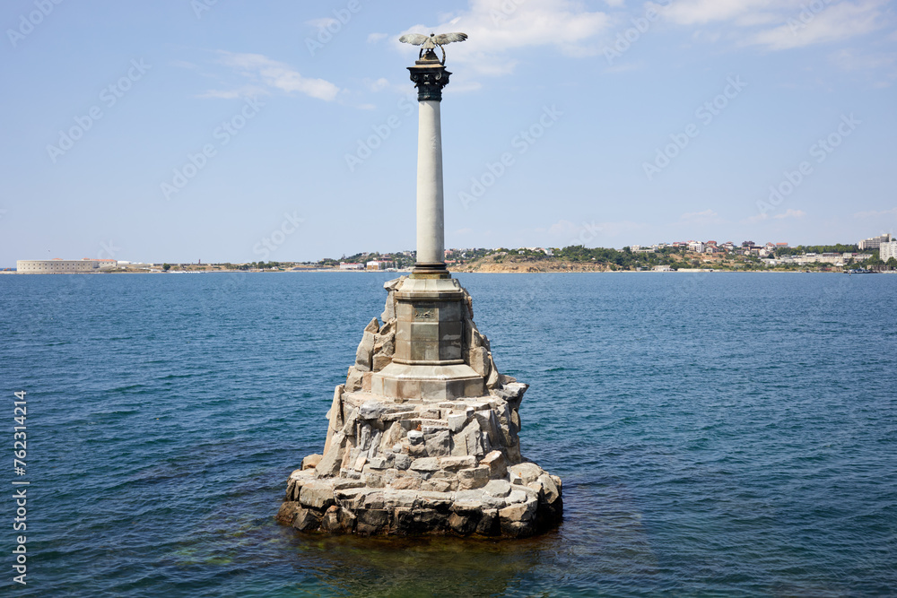 Monument to the Sunken Ships. Monument was built in 1905 to the 50-th anniversary of the First Defense of Sevastopol.