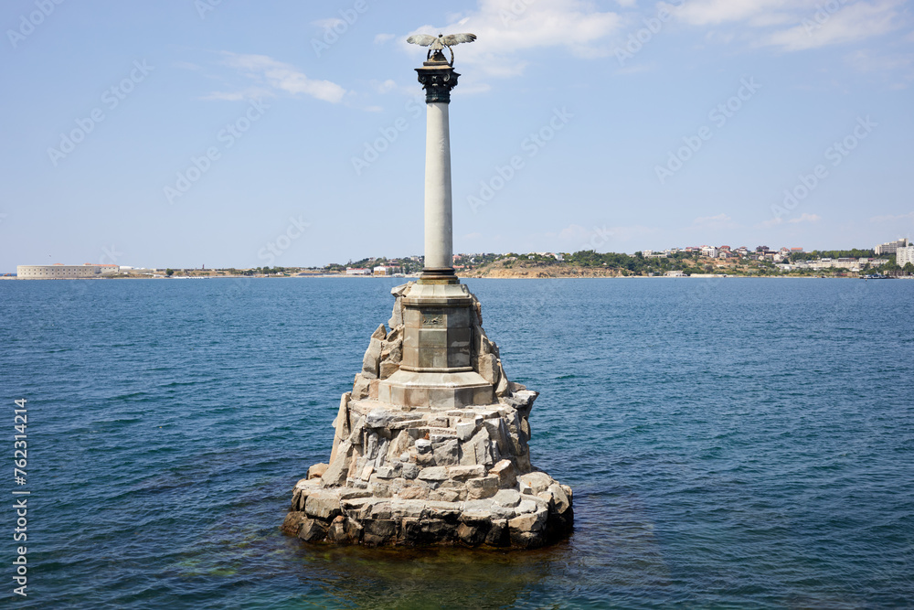 Monument to the Sunken Ships. Monument was built in 1905 to the 50-th anniversary of the First Defense of Sevastopol. Monument to the Sunken Ships. Monument was built in 1905 to the 50-th anniversary of the First Defense of Sevastopol.