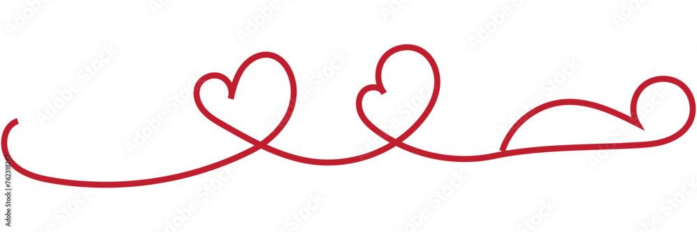Hand drawn heart line art banner . isolated on white background. Hand drawn heart line art banner . isolated on white background.