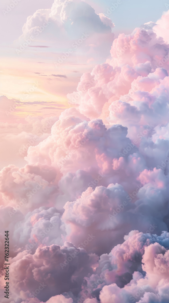 Pastel Sunset Cloudscape - Ethereal Sky Beauty