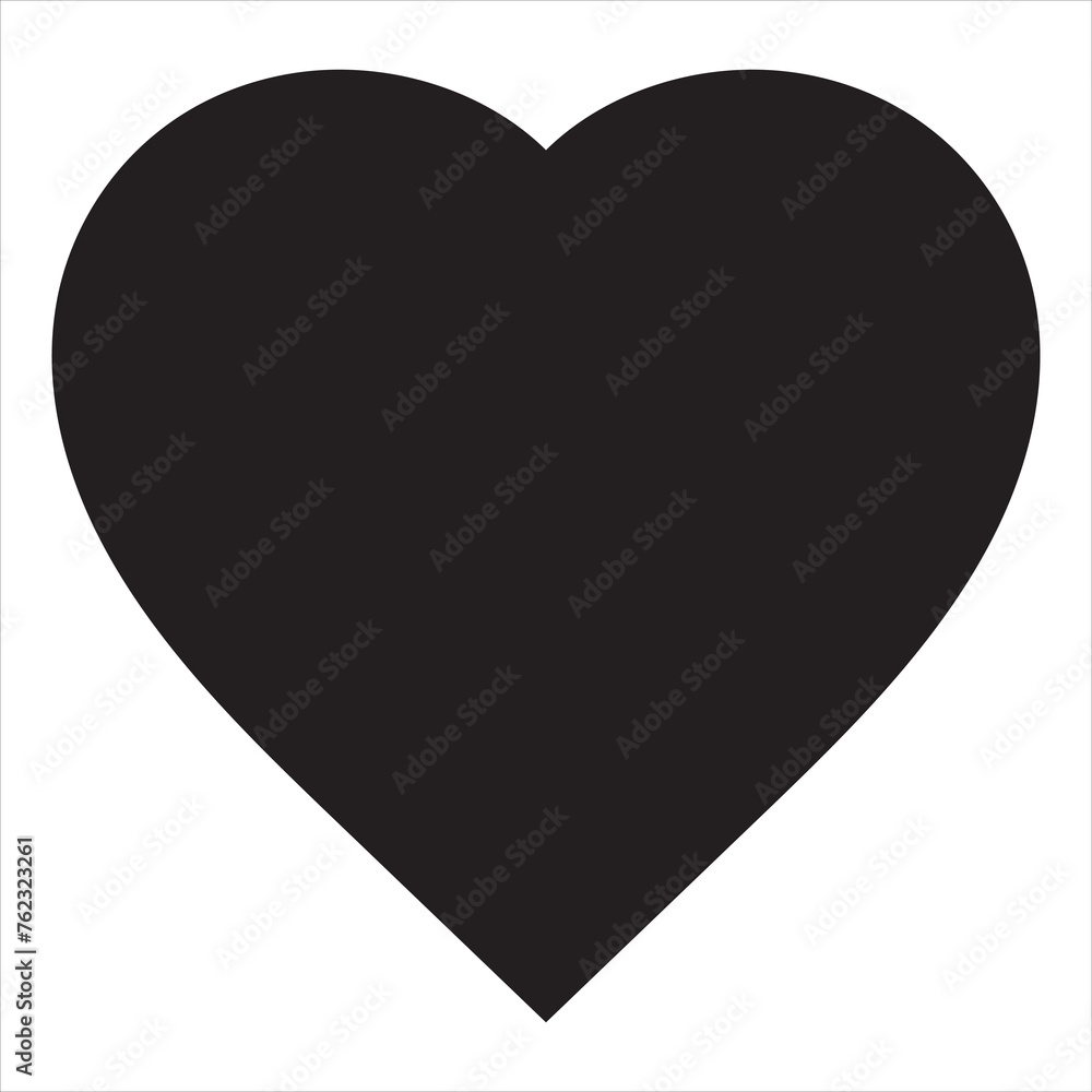 Black heart icon vector. isolated on white background. Black heart icon vector. isolated on white background.