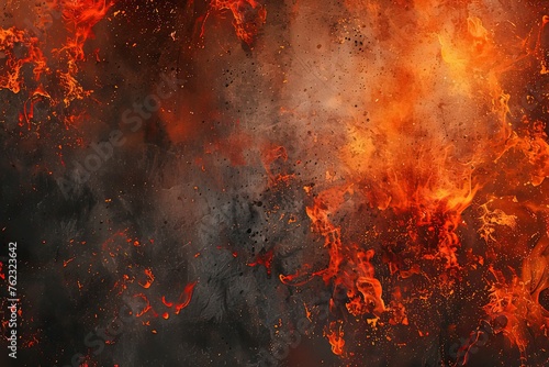 Burning flame background. AI technology generated image