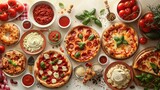 Pizza Nutrition: Photograph of a nutritionist's table with a balanced pizza meal plan, emphasizing the importance of portion control and balanced nutrition even with indulgent foods like pizza