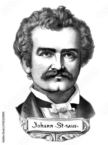 Johann Strauss transparent background, generative AI