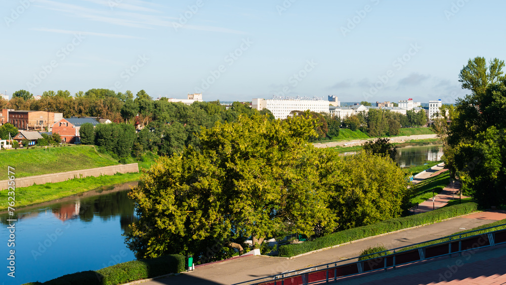 Vitebsk, Belarus, September 9, 2023. View of the Western Dvina embankment. Vitebsk, Belarus, September 9, 2023. View of the Western Dvina embankment.