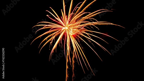 Vibrant fireworks display against dark night sky