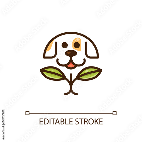 Pet shop logo, animal logo for veterinary hospital vector illustration