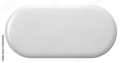 White blank 3D button illustration