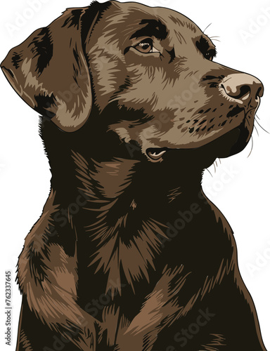 Lovable Labrador Heartwarming Dog Vector Illustration