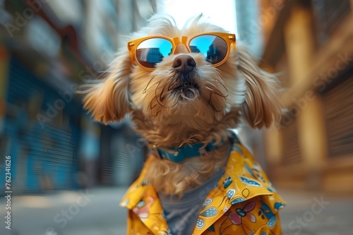 Wallpaper Mural dog in the street, dog, animal, terrier, pet, puppy, yorkshire, canine, cute, pets, small, mammal, brown, hair, breed, adorable, yorkie, domestic, animals, fur, woman, purebred, funny, pup, yorkshire  Torontodigital.ca