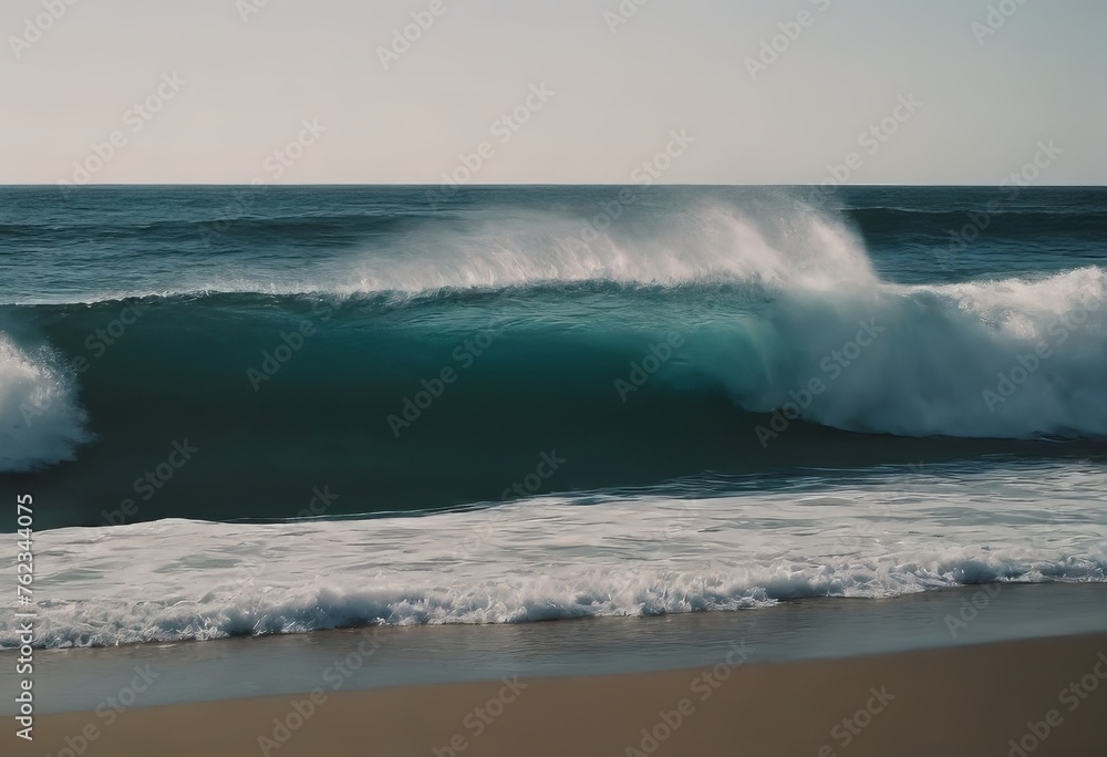 Big breaking Ocean wave on a sandy beach on the north shore of Oahu Hawaii Big breaking Ocean wave on a sandy beach on the north shore of Oahu Hawaii