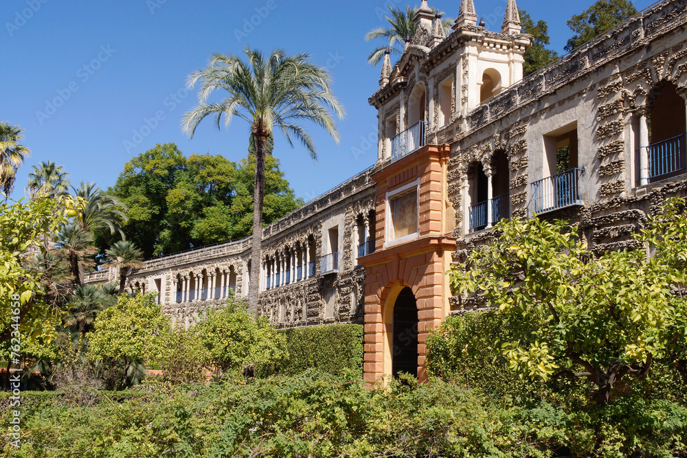 Seville (Spain). Gardens of the Real Alcázar of Seville