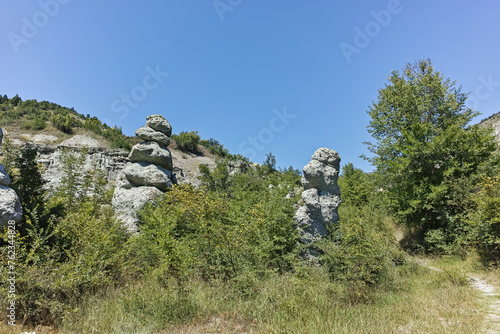 Rock formation The Stone Dolls of Kuklica, North Macedonia photo