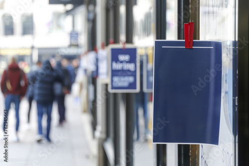 Wallpaper Mural A blank sign in a shop window. Copy space for text Torontodigital.ca