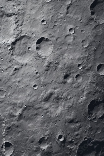A detailed black and white image of the moon's surface. Perfect for educational purposes