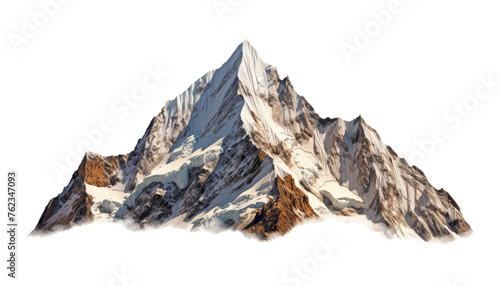 snow mountain isolated on transparent background cutout © Papugrat