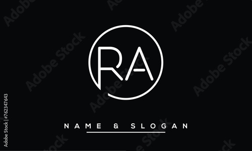 RA,  AR,  R,  A  Abstract Letters Logo Monogram