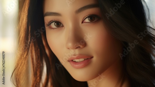 Wallpaper Mural Close-up shot of a woman with long hair, perfect for beauty and fashion concepts Torontodigital.ca