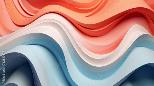 Abstract 3D rendering of colorful and dynamic gradient waves.