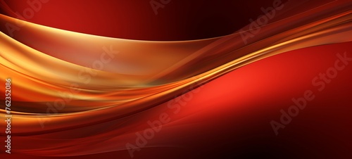 Abstract waves background illustration - Dark red and gold color banner texture, web design backdrop wallpaper.