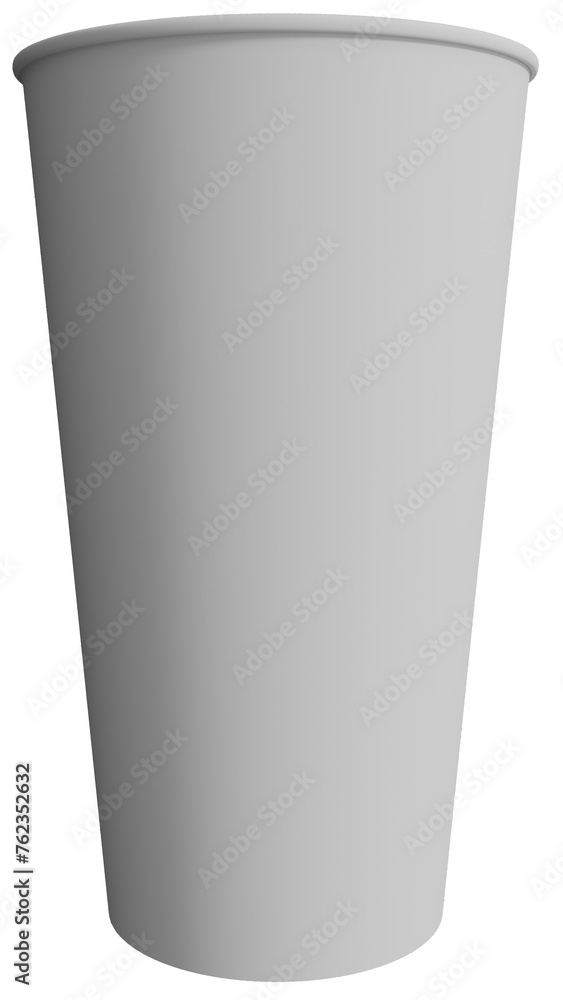 Blank Paper Cup 16 Oz on transparent background