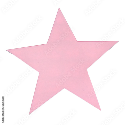 Cardboard textured pink star shape